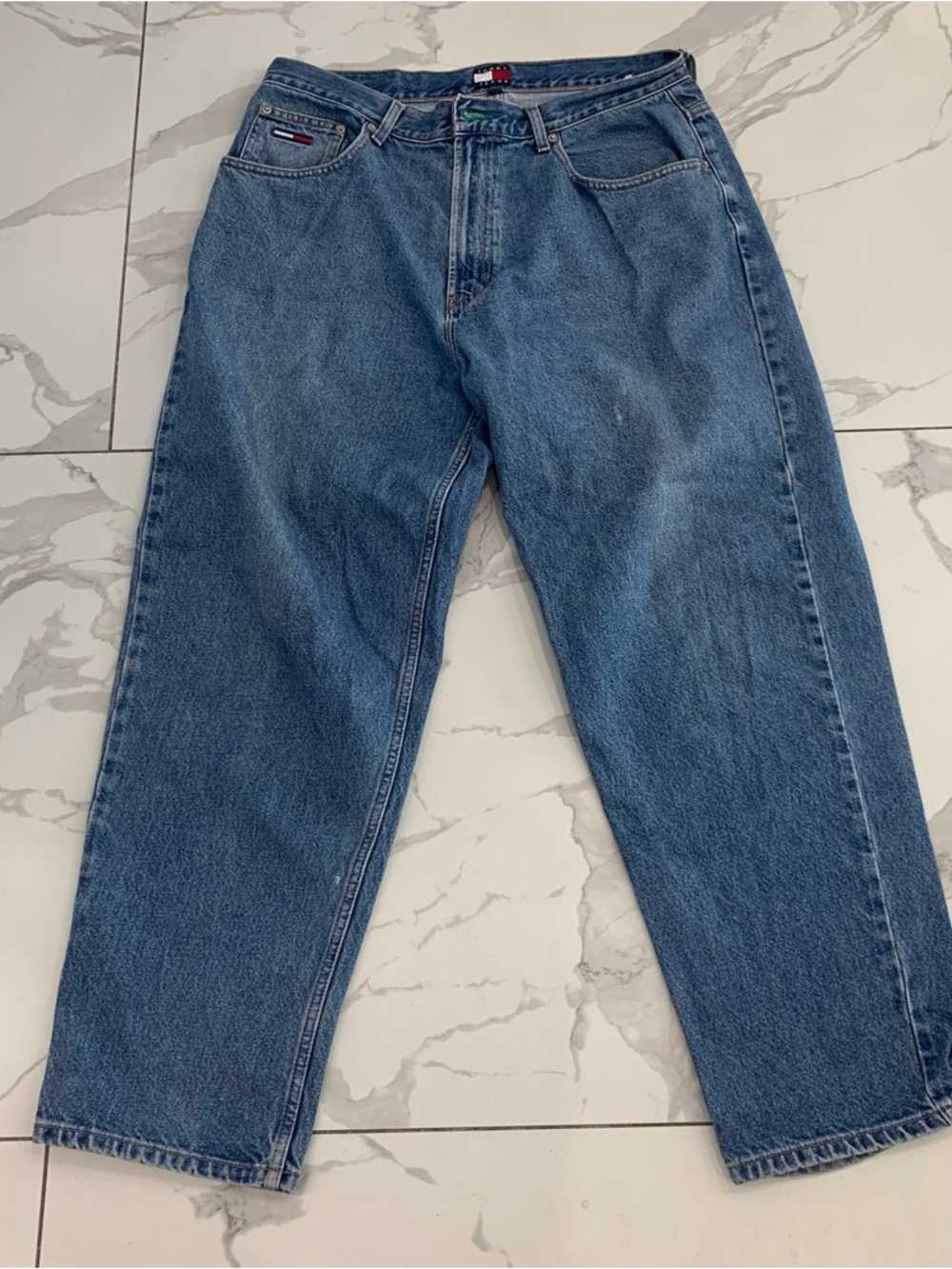 VTG 1996 Tommy Hilfiger Freedom Jeans Men 36x30 Baggy Relaxed Fit Straight Leg